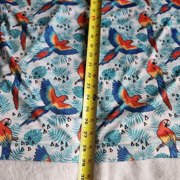 Waggle Golf Polo Shirt Tropical Parrot Macaws & Palm Tree Men's Large Looks NEW - Picture 7 of 7
